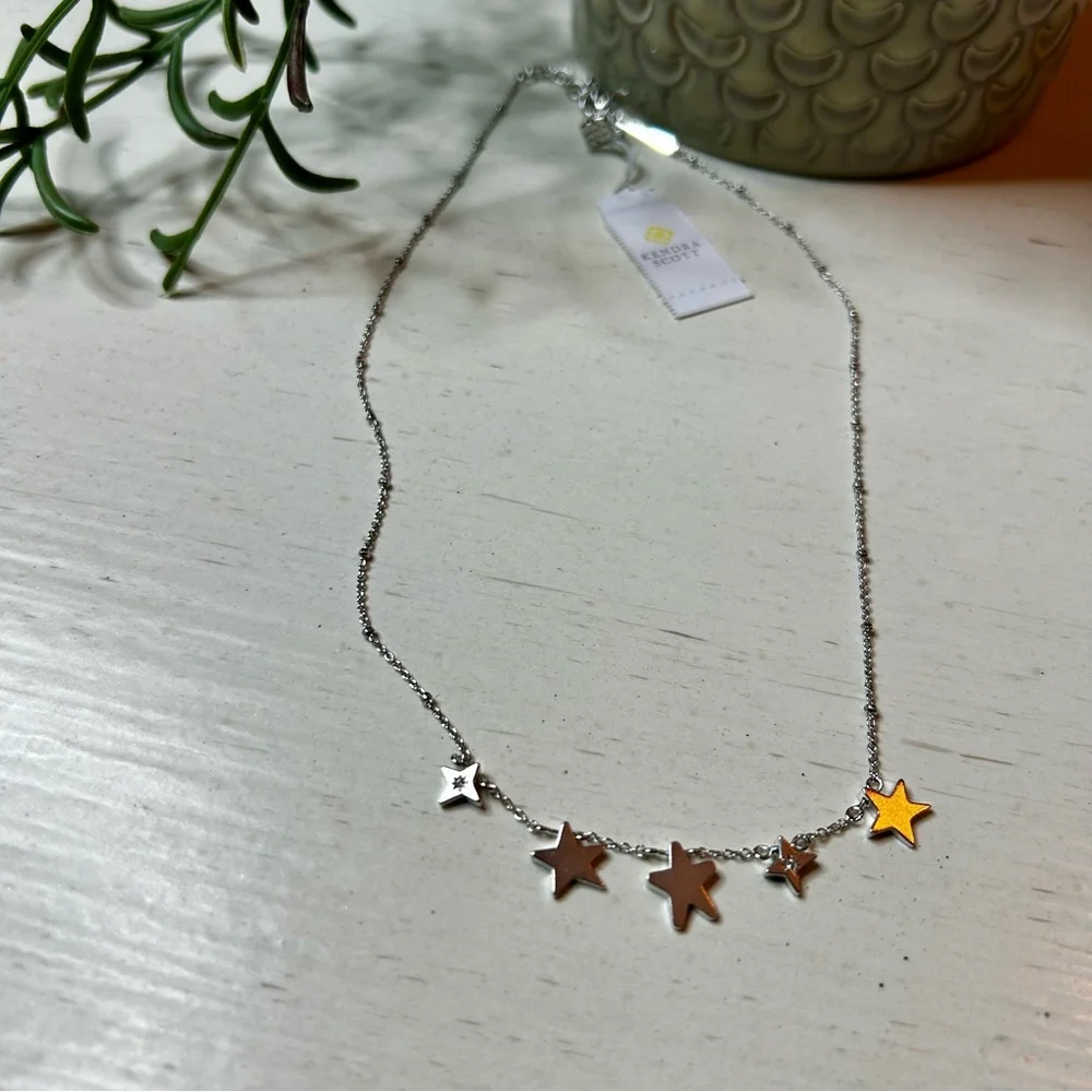 Kendra Scott Silver Jae Star Necklace, NWT - Picture 5 of 11